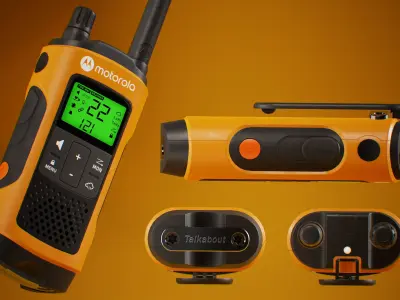 Motorola Walkie-Talkie Talkabout T460 Free low-poly 3D model