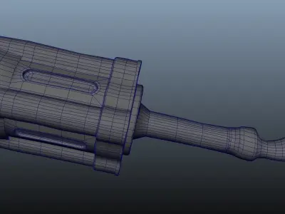 Hammer-Viking-Lowpoly-AR-VR piece of metal with wooden handle Low-poly 3D model