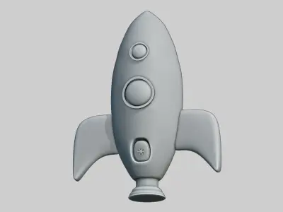 Rocket ship 3D model buy