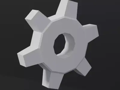 LowPoly Gear Free 3D model