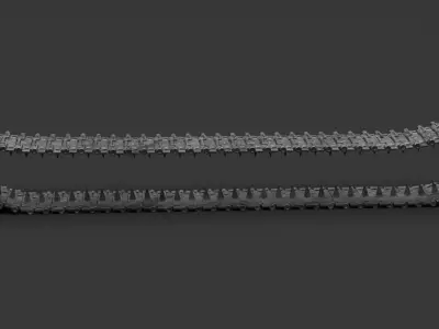 Tank chain Free low-poly 3D model