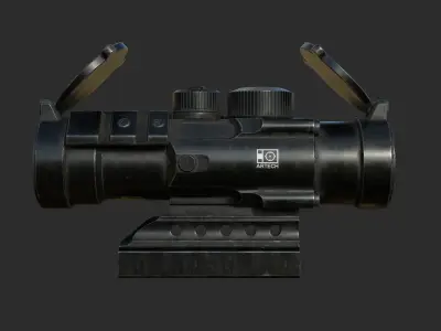 Weapon - Scope - 06 - Scope3X Low-poly 3D model