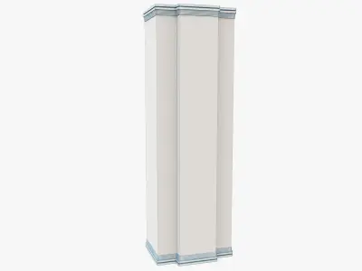 Column wooden Low-poly 3D model