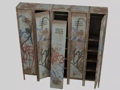 Abandoned Locker Low-poly 3D model purchase