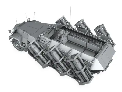 SD KFZ 251 1 - Ausf B - Walking Stuka 3D model