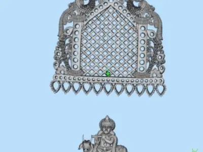 Hindu god temple Jewelry  001 to 050 Total 289 3D print model