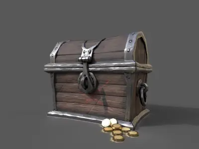 TREASURE CHEST Free low-poly 3D model
