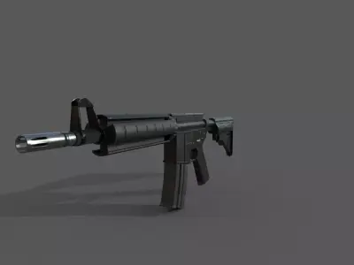 Battle Rifle M4A4 3D model Low-poly 3D model