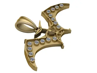 18K Gold Ruby and Diamond Channe 3D print model