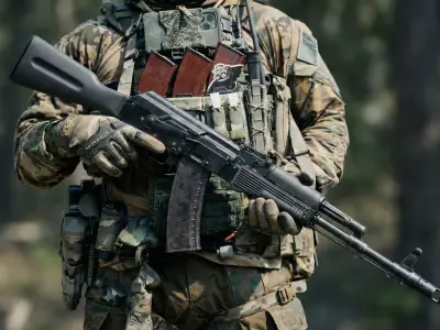 AK 74  Low-poly 3D model