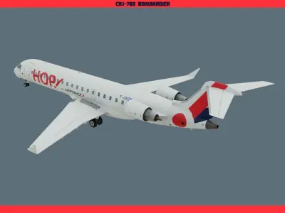 CRJ700 Hop Low-poly 3D model