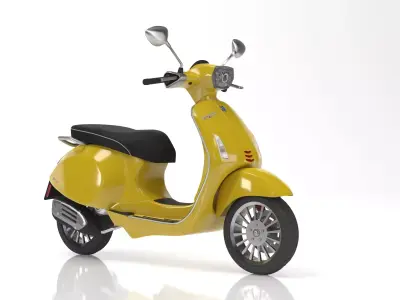 Vespa Sprint Yellow 3D model