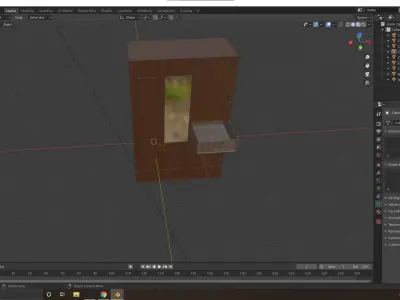 Closet wooden door Free 3D model