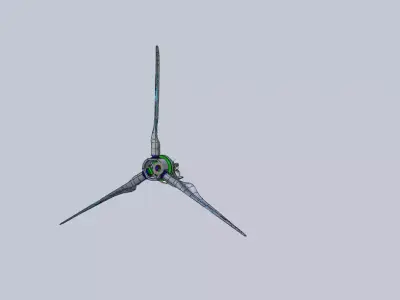 6 kw pmg wind turbine Free 3D model