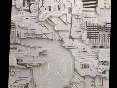 Sci-fi Panel  Low-poly 3D model