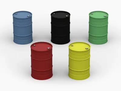 Steel Drum Barrel Low-poly 3D model purchase