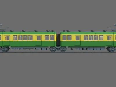 Enoshima Electric Railway Type 500 Train textured 4k resolution 3D model