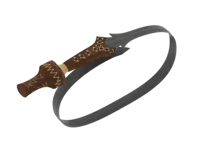 Urumi Sword Low-poly 3D model
