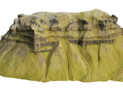 Mountain Cliffs Module - 3D PBR Model 3D model