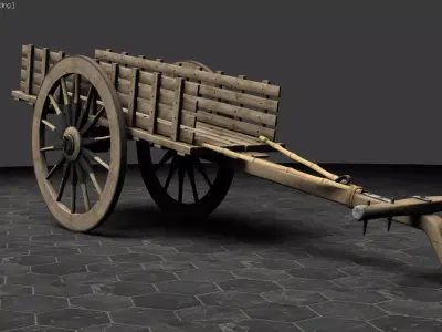 Indian Bullock Cart 3D model purchase