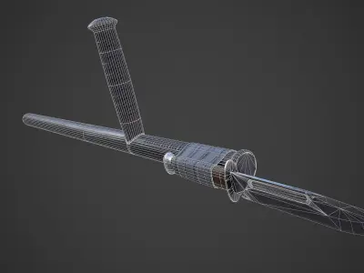 Bayoneted Tonfa Low-poly 3D model