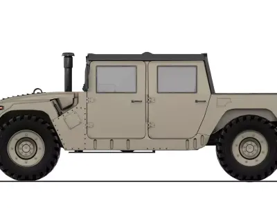 Humvee Military HMMWV M998A1 1994 3D model