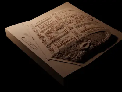 Treasure Chest CNC 3d Print High Relief Sand Casting 3D print model