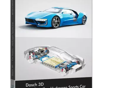DOSCH 3D - Car Details - Hydrogen Sports Car 3D model