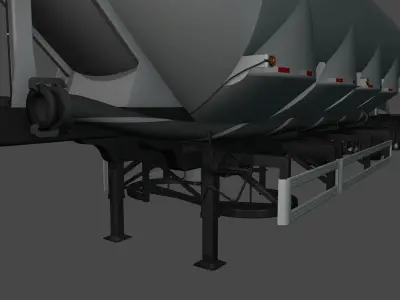 Cement semi trailer carreta silo cimento cebolao metalesp 3D model