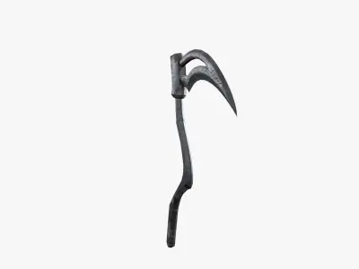 Lowpoly Weapon Scythe Level 2 - Game Ready - Textured PBR Low-poly 3D model