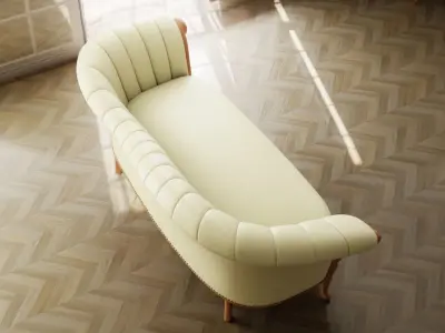 Furniture Sofa Chaise Lounge Low-poly 3D model