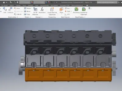 V12 engine 3d model  3D model