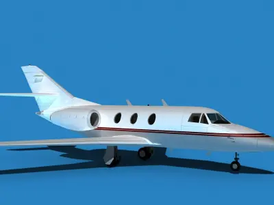 Dassault Falcon 10 V09 3D model