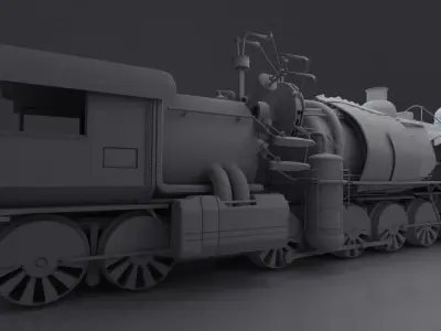 Ancient Stream Train 3D model
