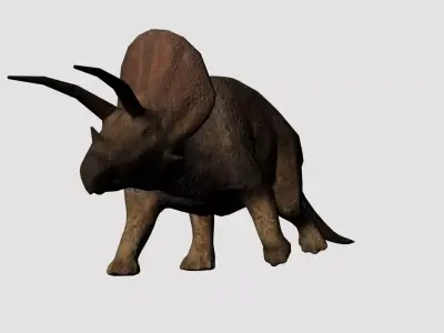 Rigged Animated Low Poly Triceratops Dinosaur Low-poly 3D model