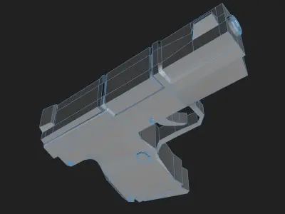 Gun low-poly Low-poly 3D model