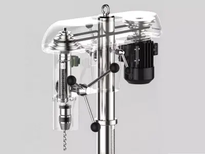 Drill Machine - All Parts 3D model