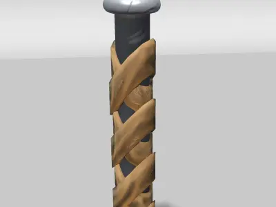 Stylized Steel Mace Low-poly 3D model