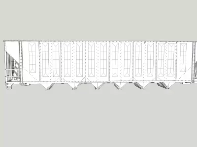 57ft Woodchip Hopper Greenville HO 3D print model