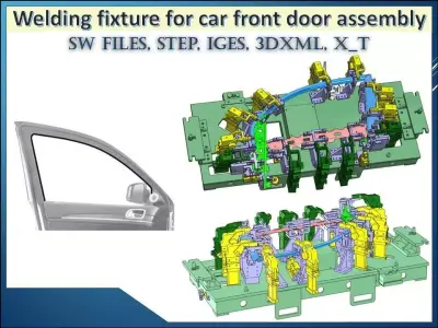 Car Front Door Welding Fixture 3D CAD Model  3D model