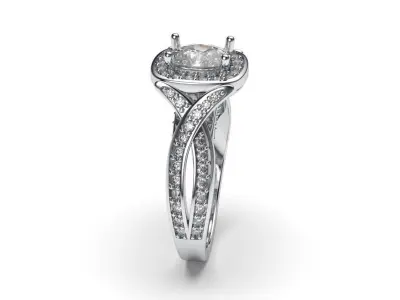 solitaire with ring sizes  8 part S60 3D print model