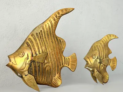 Brass Angel Fish 3D model
