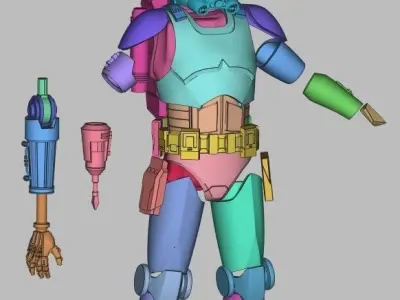 The Bad Batch Echo 6 inch figure kit conversion STL 3D print model