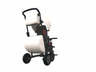 Baby stroller tricycle 02 3D model