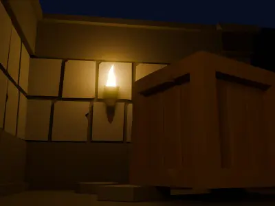low-poly dungeon 3D model Low-poly 3D model