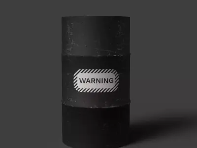 metal barrel Free low-poly 3D model buy