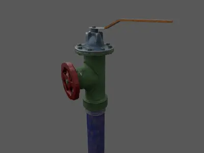 Hydraulic tube  Low-poly 3D model