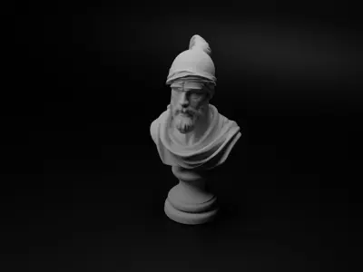 Andalusian Muslim Bust Chess 3D print model buy