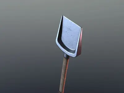 Shovel - Iron Low-poly 3D model