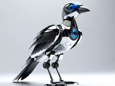 Robotic Bird Drone SciFi Raven 3D model